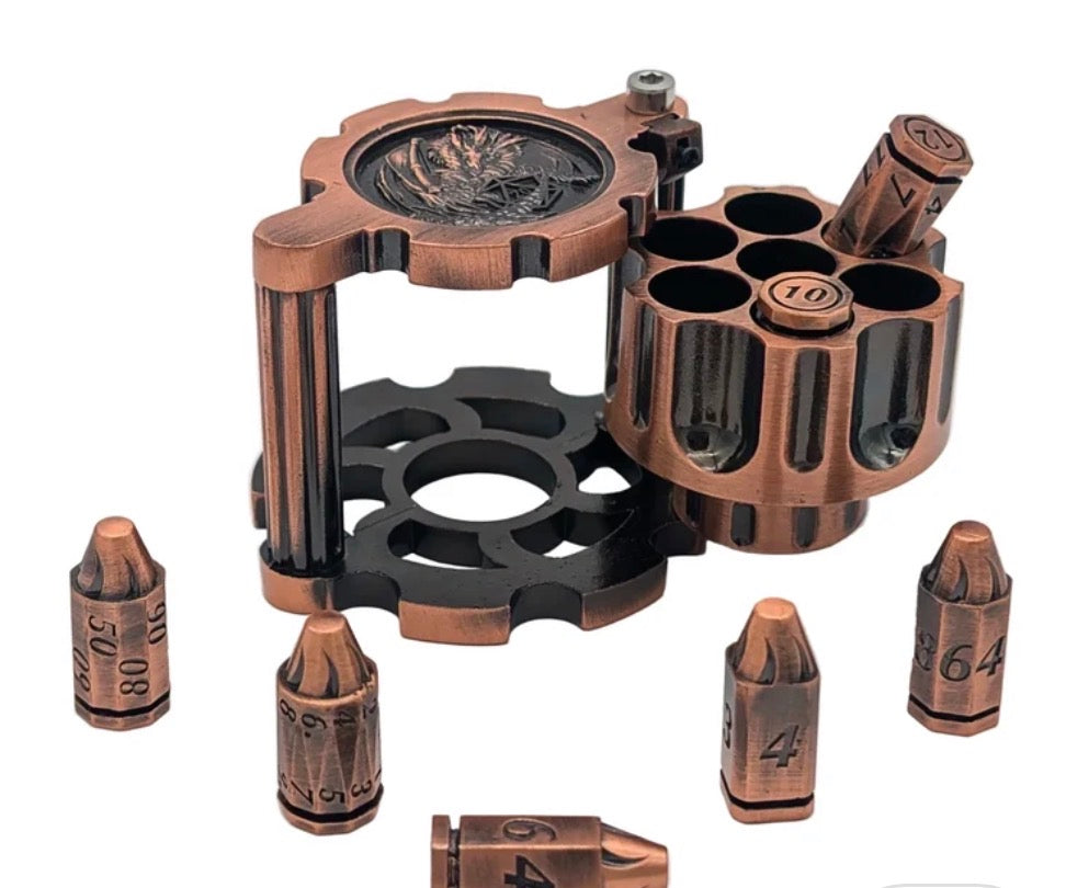 Fidget Metal Revolvers with Bullet Dice