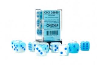 Pearl Turquoise Luminary D6 Dice Set 16mm