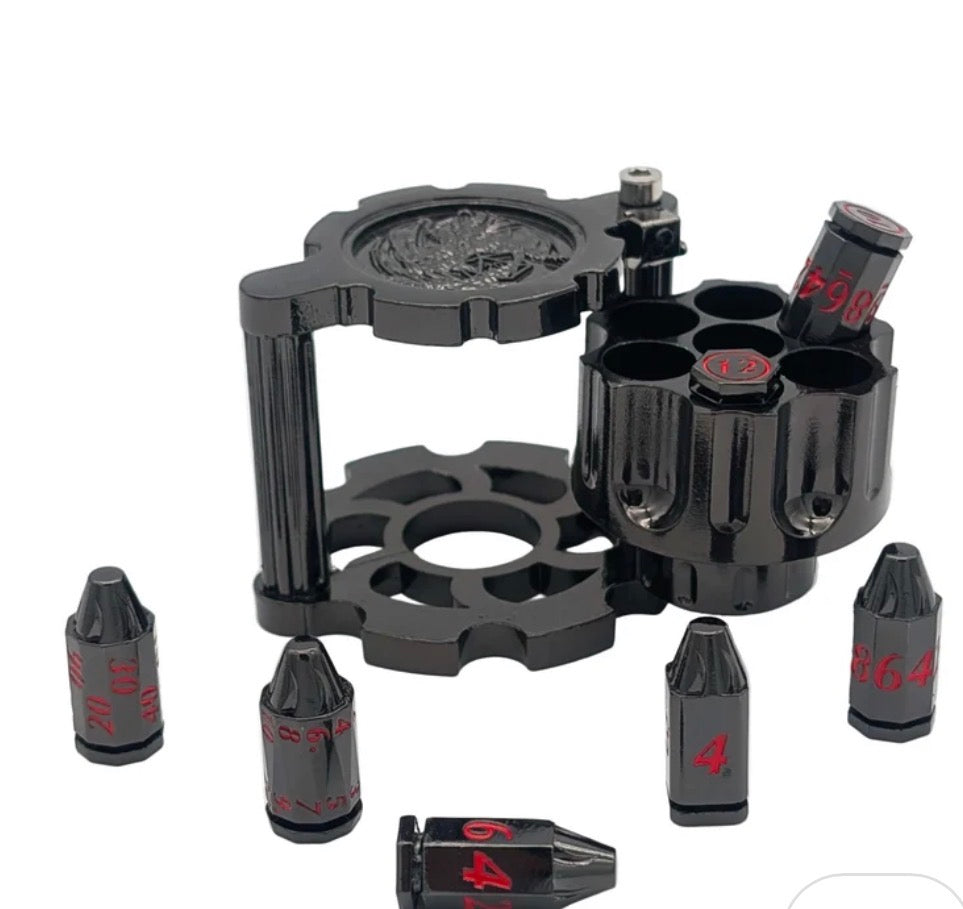 Fidget Metal Revolvers with Bullet Dice