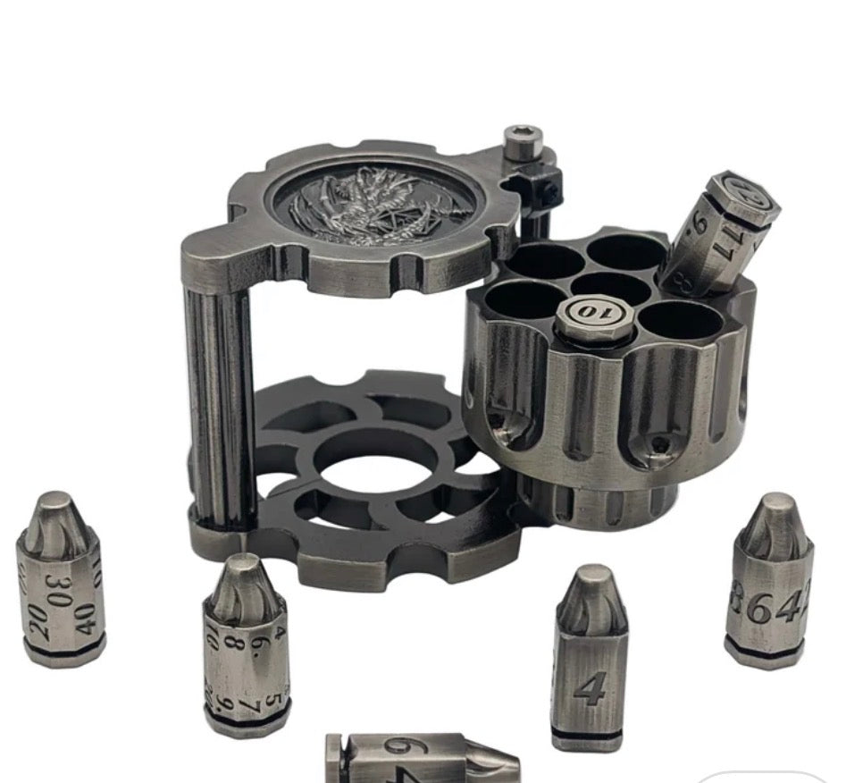 Fidget Metal Revolvers with Bullet Dice