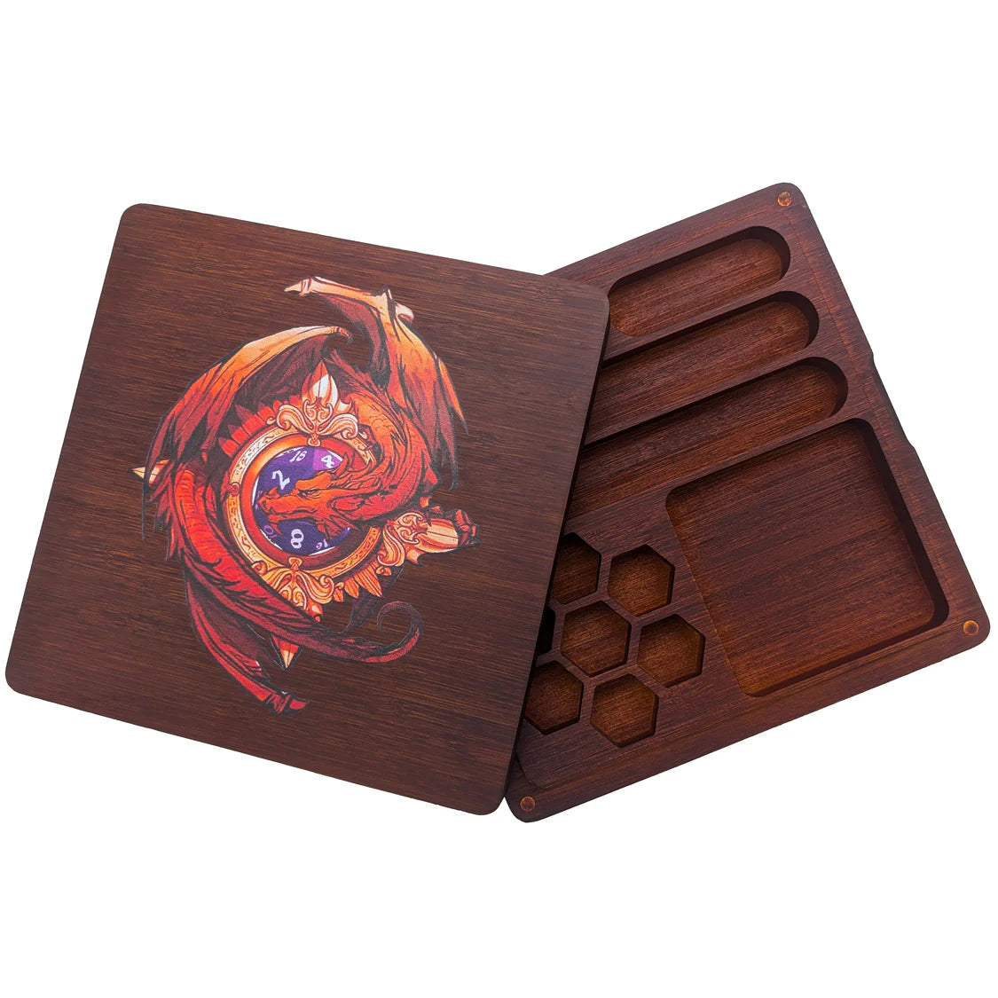 Wooden Dice Trays (Brown)