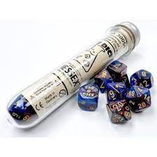 Copy of Chessex Lab Dice 6 Nebula Black Light Special/White 7 Die Set with Bonus Die