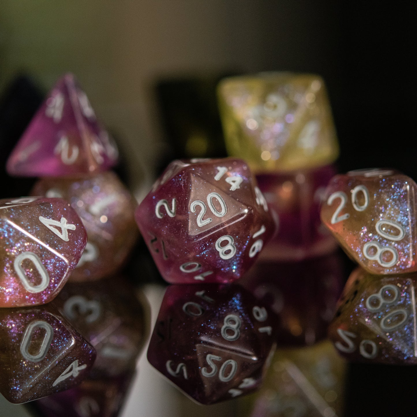 Cosmic Cloud Acrylic Dice Set