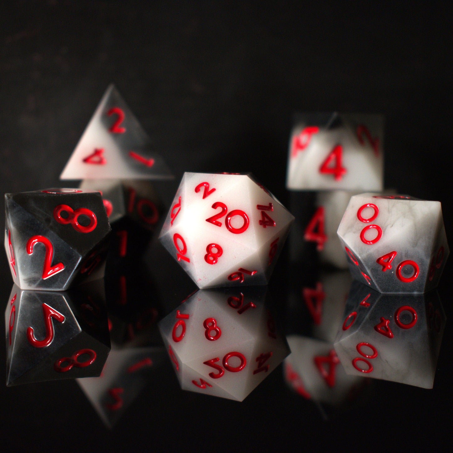 Darkvision Sharp-Edged Resin Dice Set