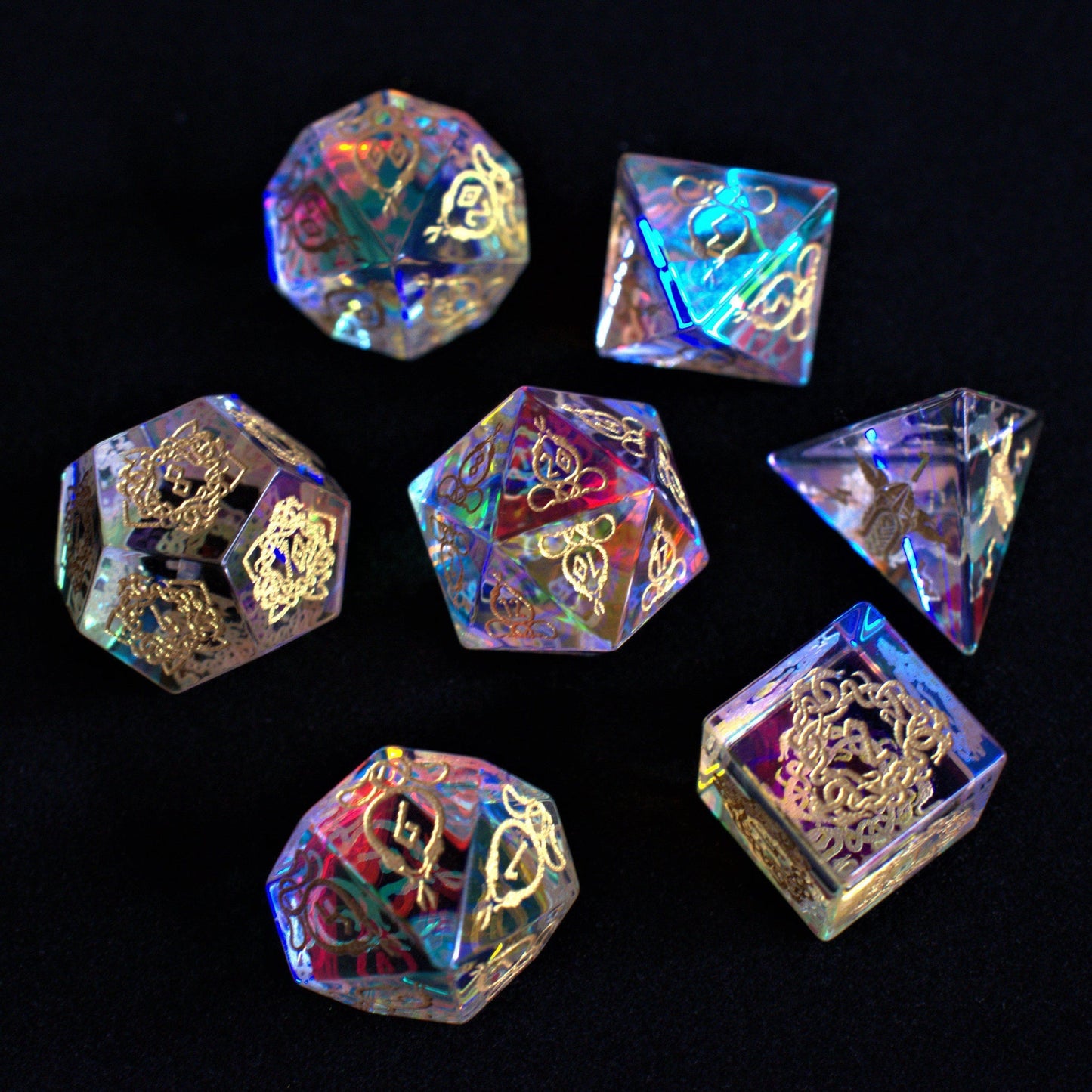 Serpent of Midgard Prism Glass Dice Set