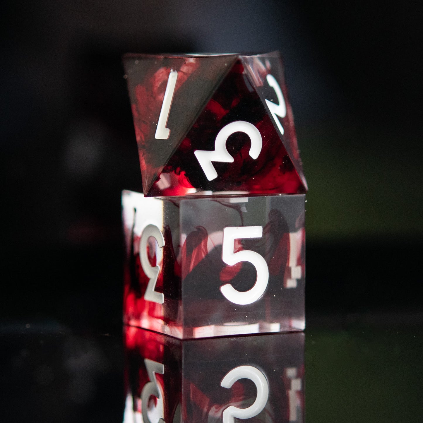 Bloodbath Sharp-Edged Resin Dice Set