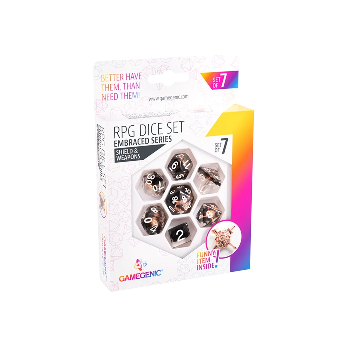 EMBRACED SERIES RPG DICE SET (7PCS)