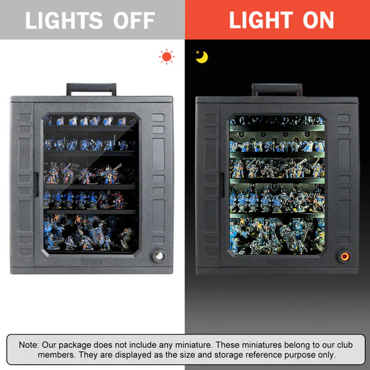 Jucoci Large Size Miniatures Carrying Storage Case With Light