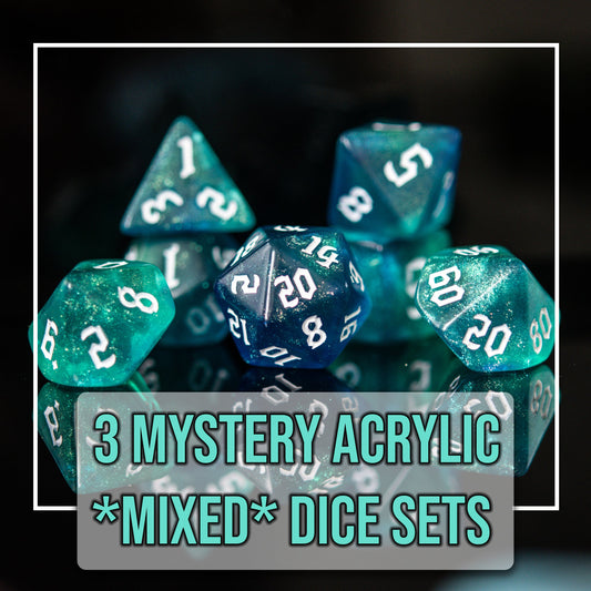 3 Mystery Acrylic Dice Sets