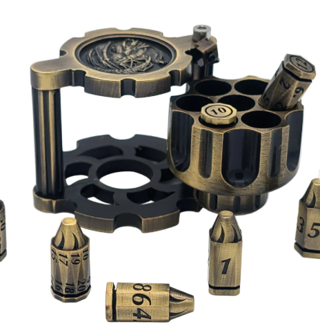 Fidget Metal Revolvers with Bullet Dice