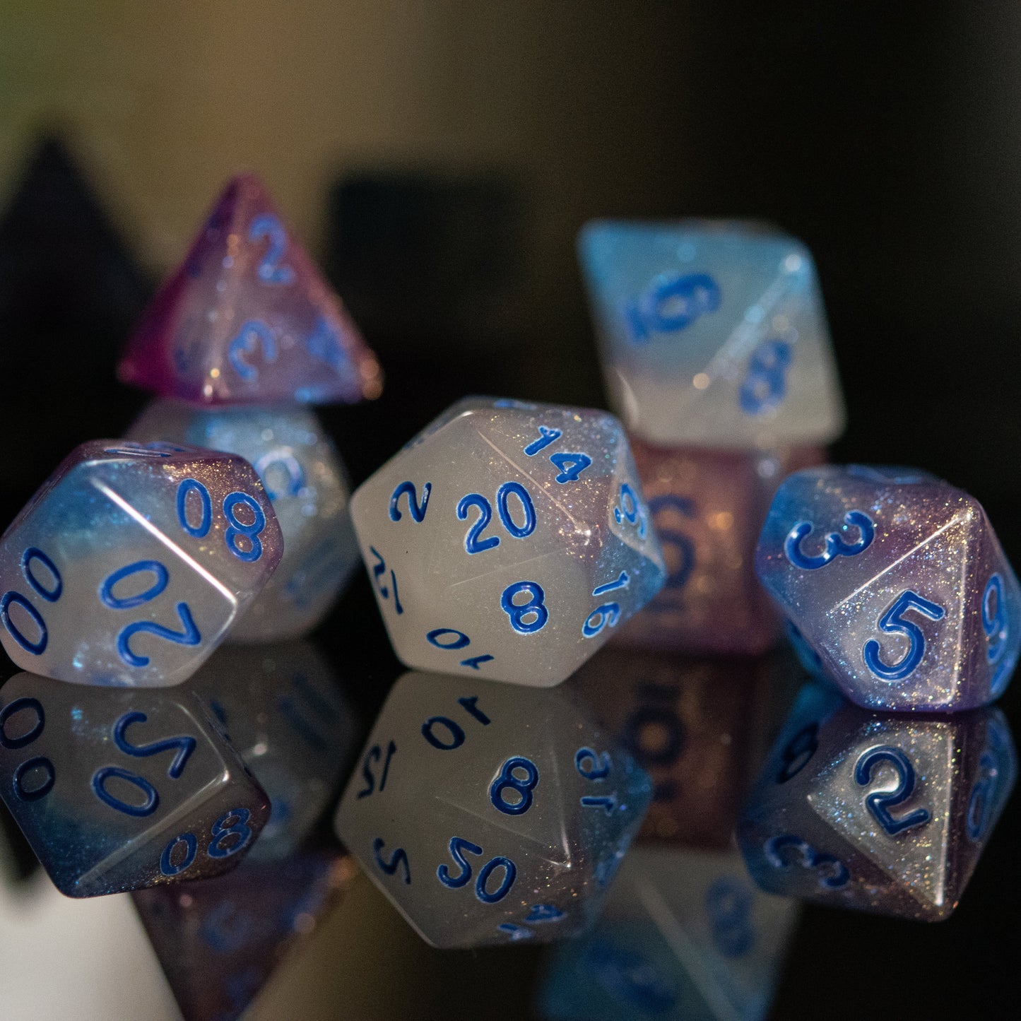 Unicorn Nebula Acrylic Dice Set